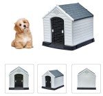 Weatherproof XXL Plastic Dog House for Indoor/Outdoor