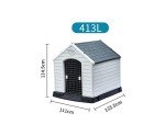 Weatherproof XXL Plastic Dog House for Indoor/Outdoor
