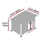 Sage Grey Medium Dog Kennel with Roof Lift
