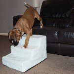 Easy Climb Grey Fleece Pet Stairs