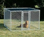 MidWest Chain Link Portable Dog Kennel with Sunscreen