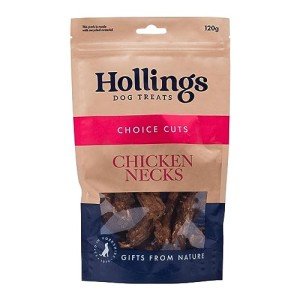 Natural Air Dried Chicken Necks Dog Treats 120g
