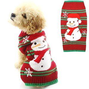 Snowman Holiday Sweater for Small Dogs & Cats