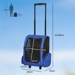 PawHut Pet Travel Backpack Carrier with Wheels