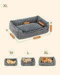 Large Linen-Look Dog Sofa Bed with Removable Cover
