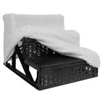 Proudpet Fleece Pet Stairs for Small Dogs