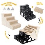 Masthome 4-Step Dog Stairs with Non-Slip Cover