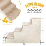 Masthome 4-Step Dog Stairs with Non-Slip Cover