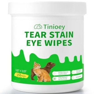 Tinioey Tear Stain Remover Wipes for Pets