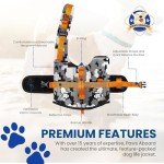 Paws Aboard Dog Life Jacket - Grey Camo Orange