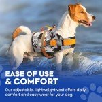 Paws Aboard Dog Life Jacket - Grey Camo Orange