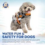 Paws Aboard Dog Life Jacket - Grey Camo Orange
