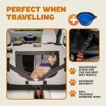 CADOCA® XXL Foldable Dog Crate - Light Grey