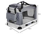 CADOCA® XXL Foldable Dog Crate - Light Grey