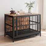 Stylish Wooden Dog Crate with Removable Tray