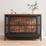 Stylish Wooden Dog Crate with Removable Tray