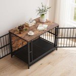 Stylish Wooden Dog Crate with Removable Tray