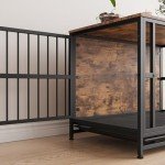 Stylish Wooden Dog Crate with Removable Tray