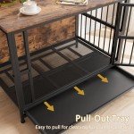 Stylish Wooden Dog Crate with Removable Tray