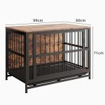 Stylish Wooden Dog Crate with Removable Tray