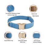 YUDOTE Soft Cotton Dog Collar for Small Dogs