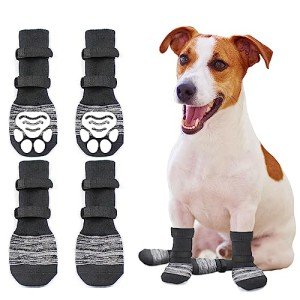 Anti-Slip Dog Socks with Adjustable Straps