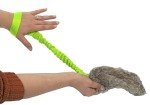Dingo Fleece Squeaky Dog Toy with Bungee Handle