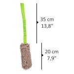 Dingo Fleece Squeaky Dog Toy with Bungee Handle