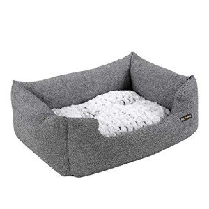 FEANDREA Reversible Dog Bed in Speckled Grey