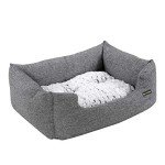 FEANDREA Reversible Dog Bed in Speckled Grey