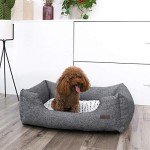 FEANDREA Reversible Dog Bed in Speckled Grey