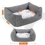 FEANDREA Reversible Dog Bed in Speckled Grey