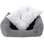 FEANDREA Reversible Dog Bed in Speckled Grey