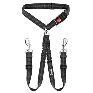 SlowTon Dual Dog Seat Belt for Car Safety