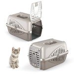Premium Grey Dog and Cat Carrier Box