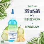 TropiClean Dual Action Dog Ear Cleaner - 118ml