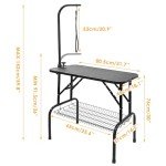 Foldable 32" Dog Grooming Table with Storage