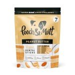 Peanut Butter Dog Dental Chews - 7 Sticks