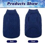 Cozy Cable Knit Dog Turtleneck Sweater