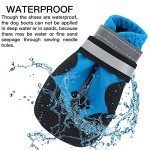 Waterproof Dog Boots with Reflective Straps - XL
