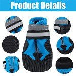 Waterproof Dog Boots with Reflective Straps - XL