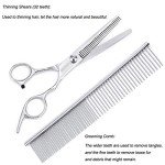 Dog Grooming Scissors Kit with Nail Clippers