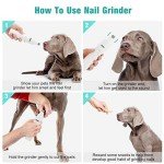 LED Dog Nail Grinder with 2-Speed & Grinding Heads