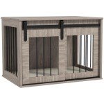 Stylish Dog Crate Furniture with Removable Cushion