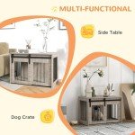 Stylish Dog Crate Furniture with Removable Cushion