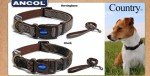 Adjustable Brown Country Check Dog Collar 30-50cm