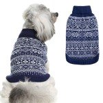 Blue Argyle Dog Sweater - Cozy Winter Jumper