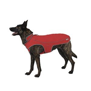 Fleece-Lined Waterproof Dog Jacket - Large Red