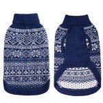 Blue Argyle Dog Sweater - Cozy Winter Jumper