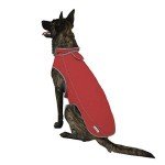 Fleece-Lined Waterproof Dog Jacket - Large Red